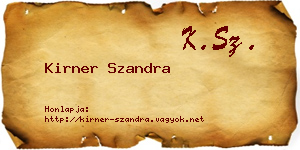 Kirner Szandra névjegykártya